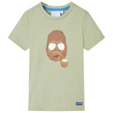 VidaXL Kindershirt mit kurzen Ärmeln 140 helles Khaki