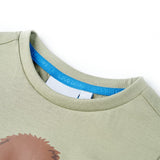 VidaXL Kindershirt mit kurzen Ärmeln 140 helles Khaki