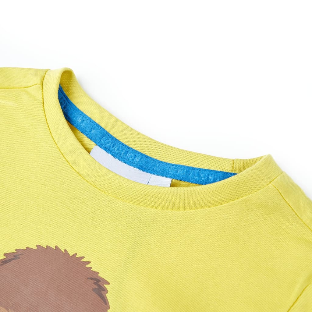 VidaXL Kindershirt mit kurzen Ärmeln 104 Gelb