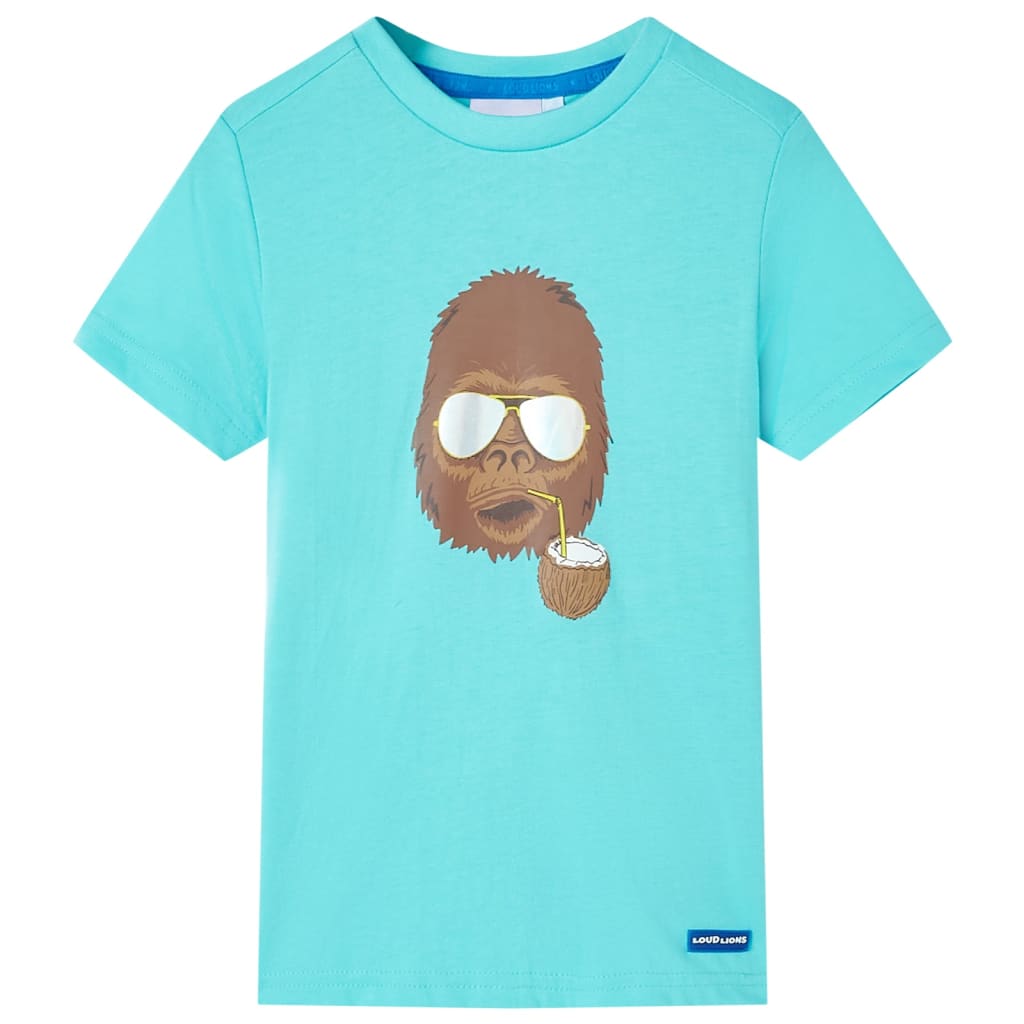 VidaXL Kindershirt mit kurzen Ärmeln 92 Meeresblau