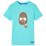 VidaXL Kindershirt mit kurzen Ärmeln 92 Meeresblau