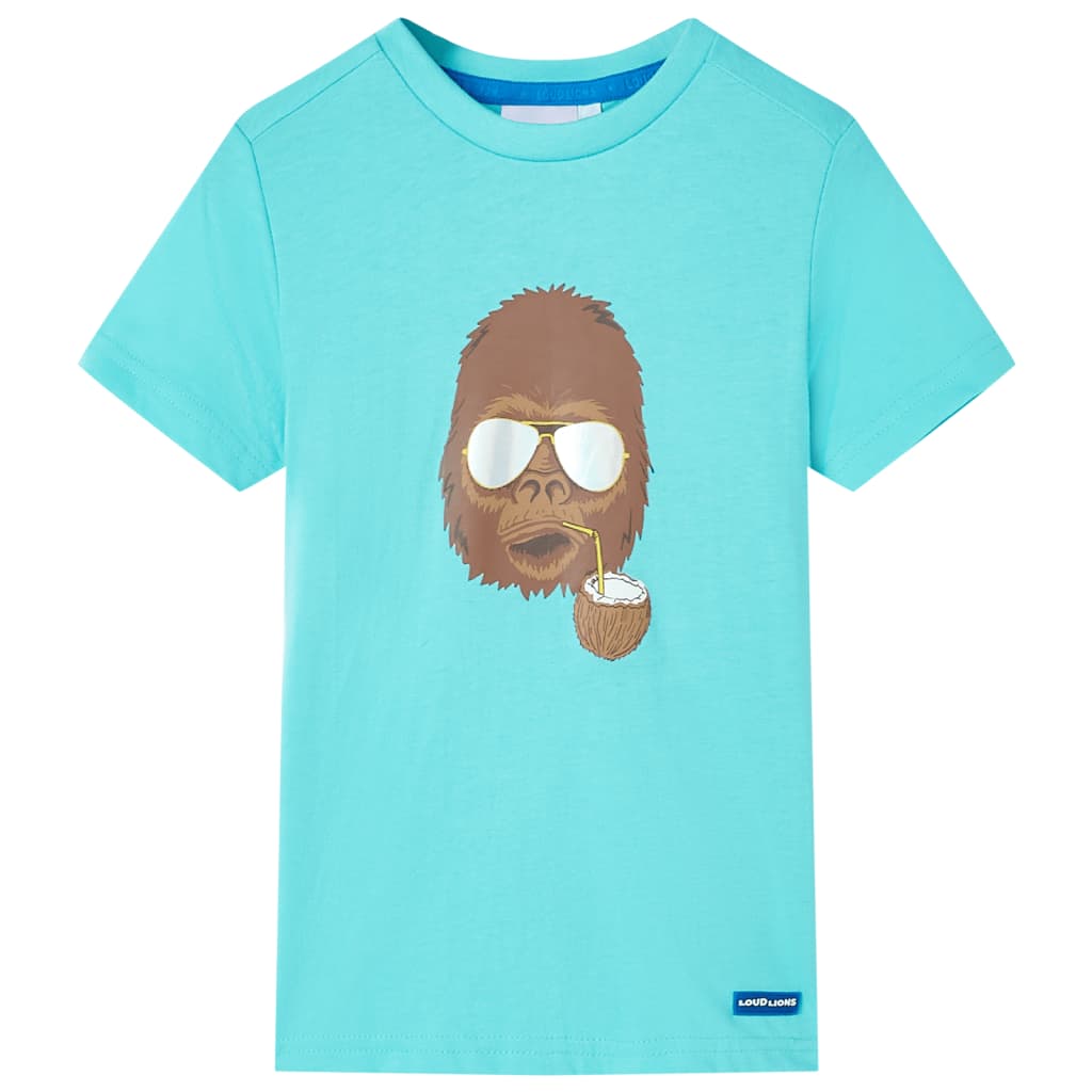 VidaXL Kindershirt mit kurzen Ärmeln 104 Meeresblau