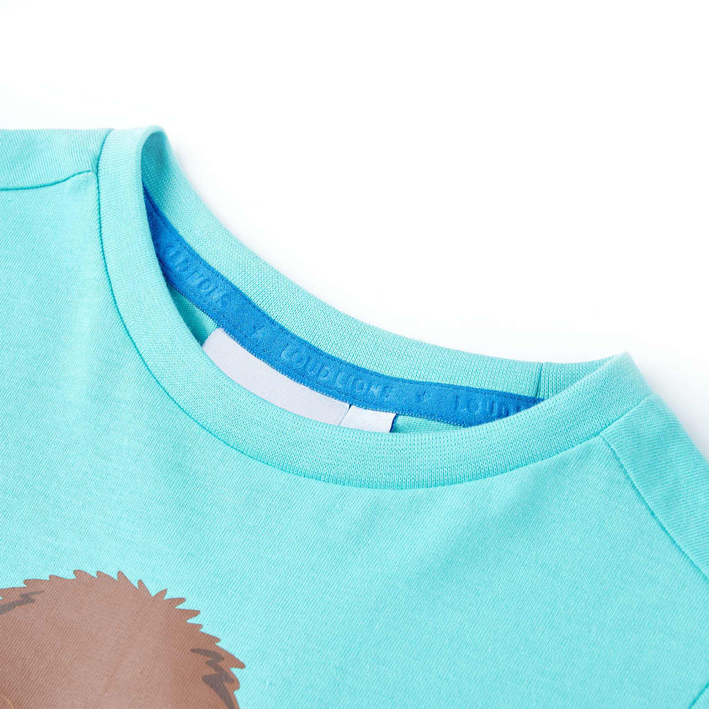 VidaXL Kindershirt mit kurzen Ärmeln 104 Meeresblau