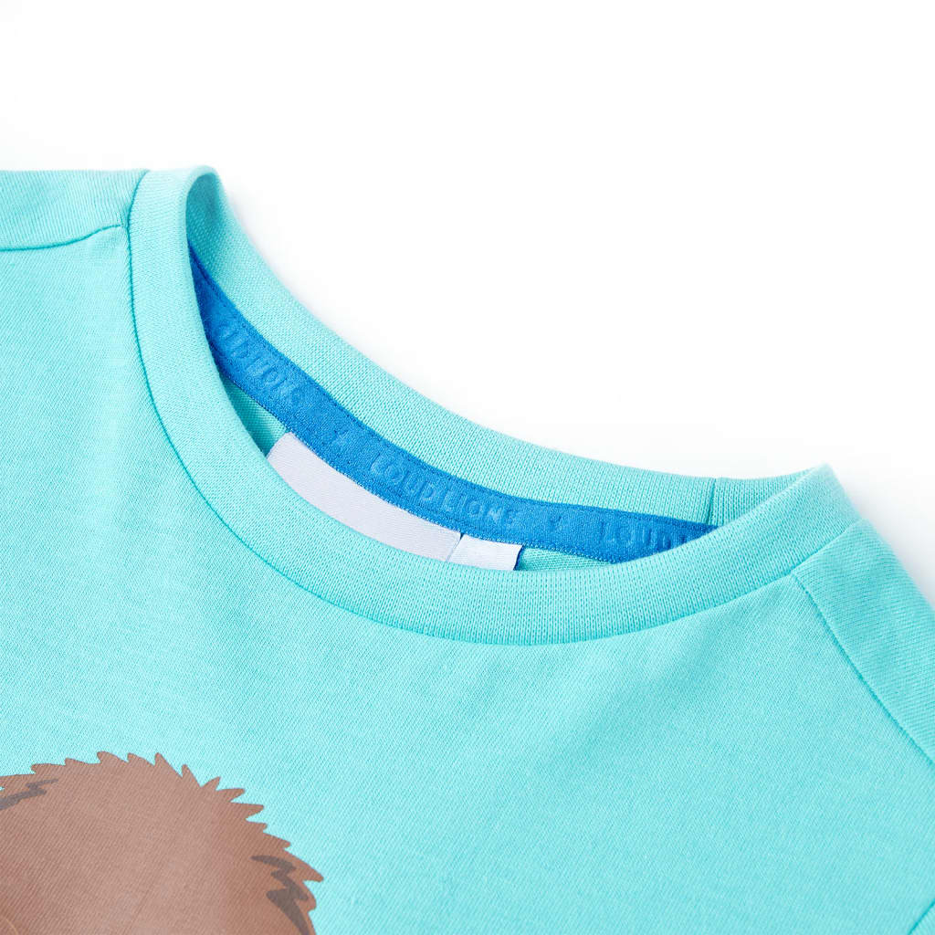 VidaXL Kindershirt mit kurzen Ärmeln 128 Meeresblau