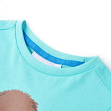 VidaXL Kindershirt mit kurzen Ärmeln 128 Meeresblau