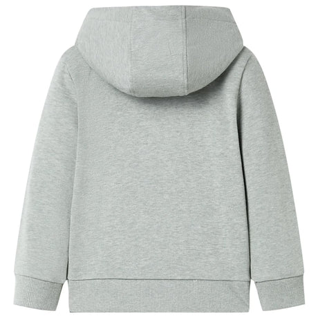 VidaXL Kinderstrickjacke mit Kapuze und Reißverschluss 104 hellkhaki melange