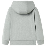 VidaXL Kinderstrickjacke mit Kapuze und Reißverschluss 116 helles Khaki meliert