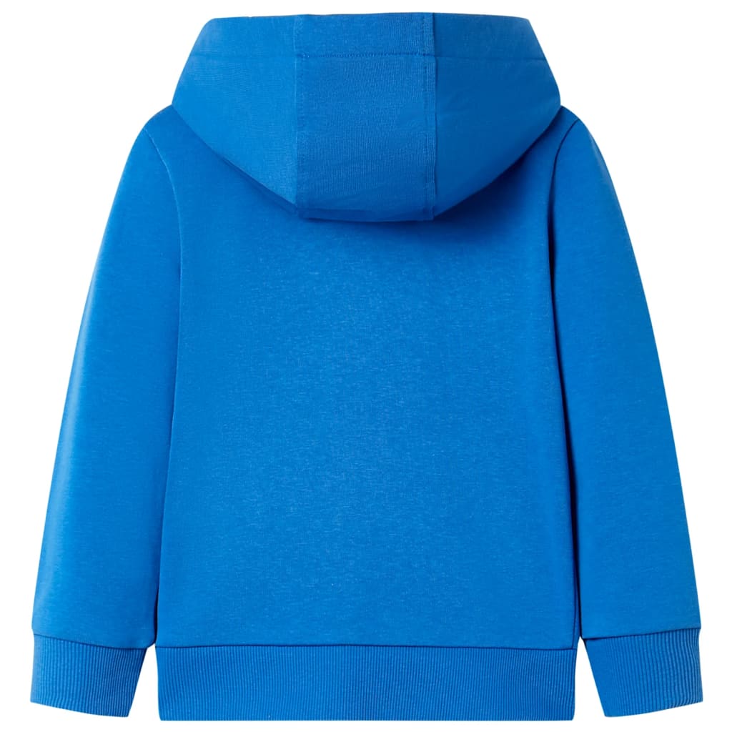VidaXL Kinderstrickjacke mit Kapuze und Reißverschluss 140 Blau