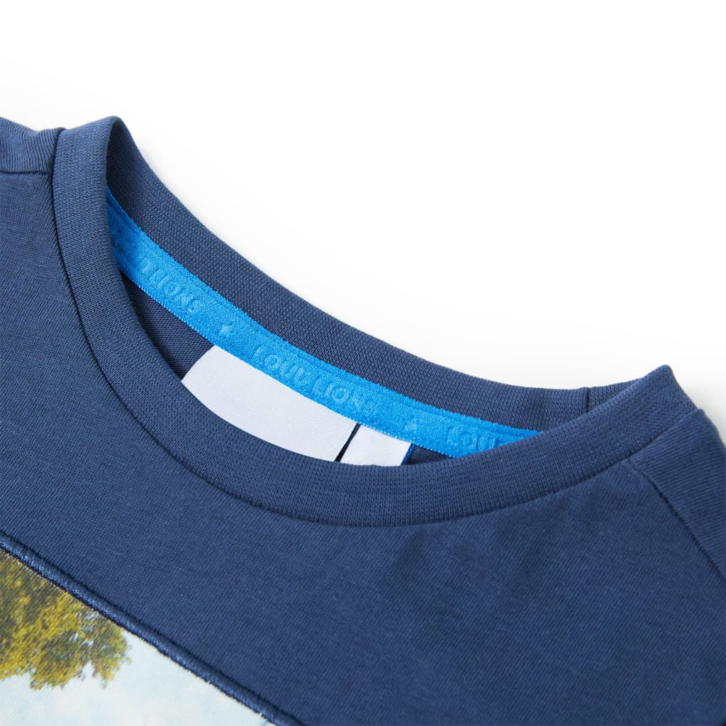 VidaXL Kindershirt 116 dunkelblau