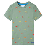 VidaXL Kindershirt mit kurzen Ärmeln 92 Khaki