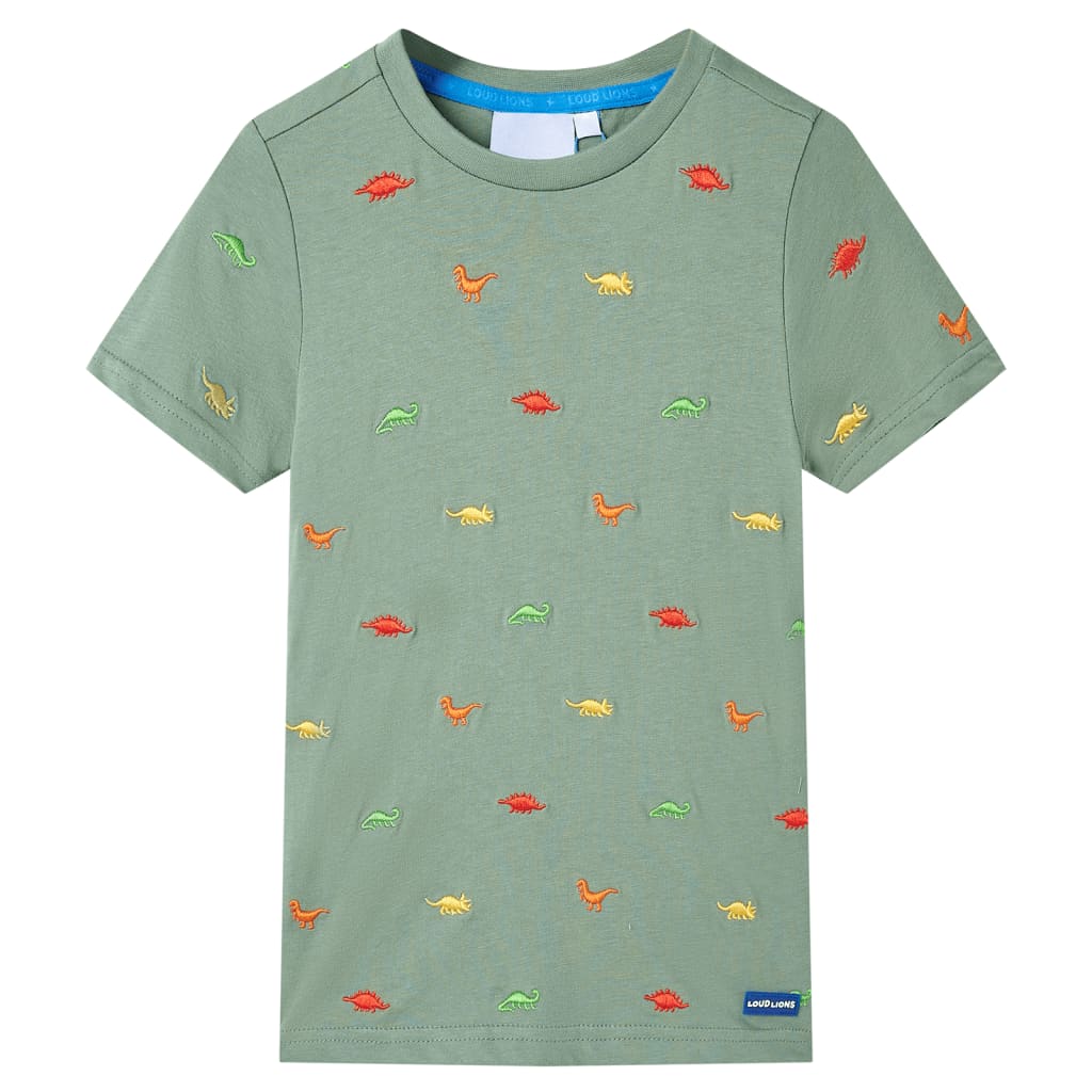 VidaXL Kindershirt mit kurzen Ärmeln 128 Khaki