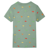 VidaXL Kindershirt mit kurzen Ärmeln 128 Khaki