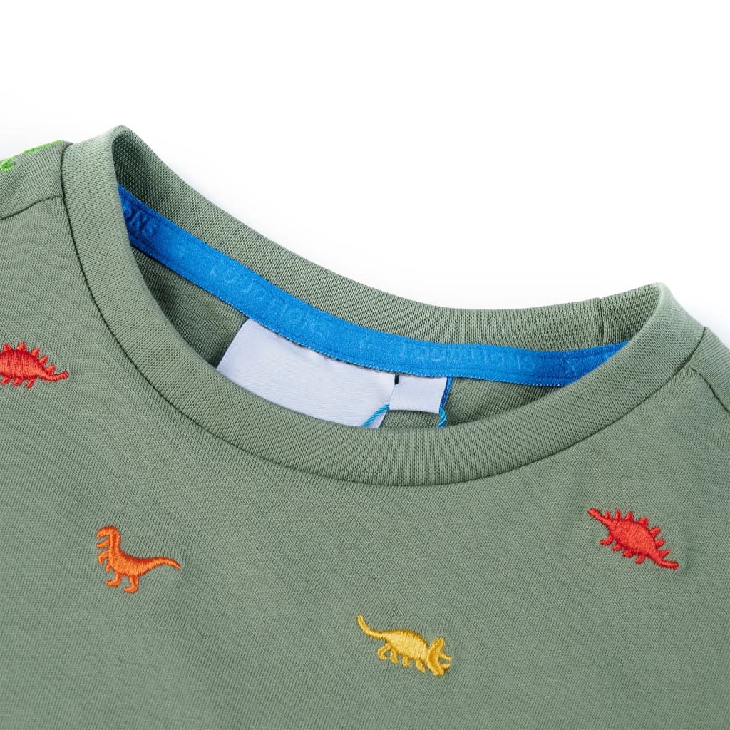 VidaXL Kindershirt mit kurzen Ärmeln 128 Khaki