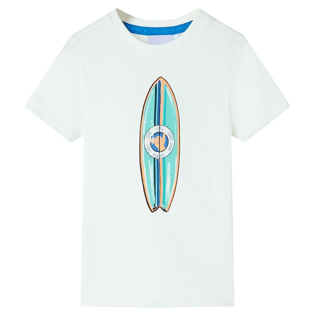 VidaXL Kindershirt mit kurzen Ärmeln 128 Ecru