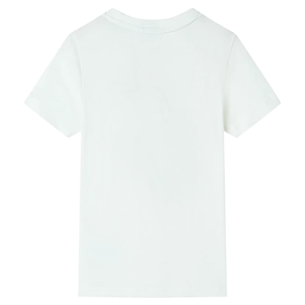 VidaXL Kindershirt mit kurzen Ärmeln 128 Ecru