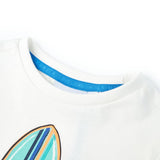 VidaXL Kindershirt mit kurzen Ärmeln 128 Ecru