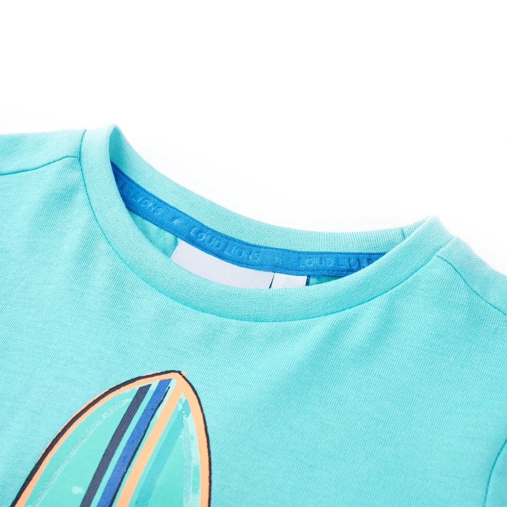 VidaXL Kindershirt mit kurzen Ärmeln 104 Meeresblau