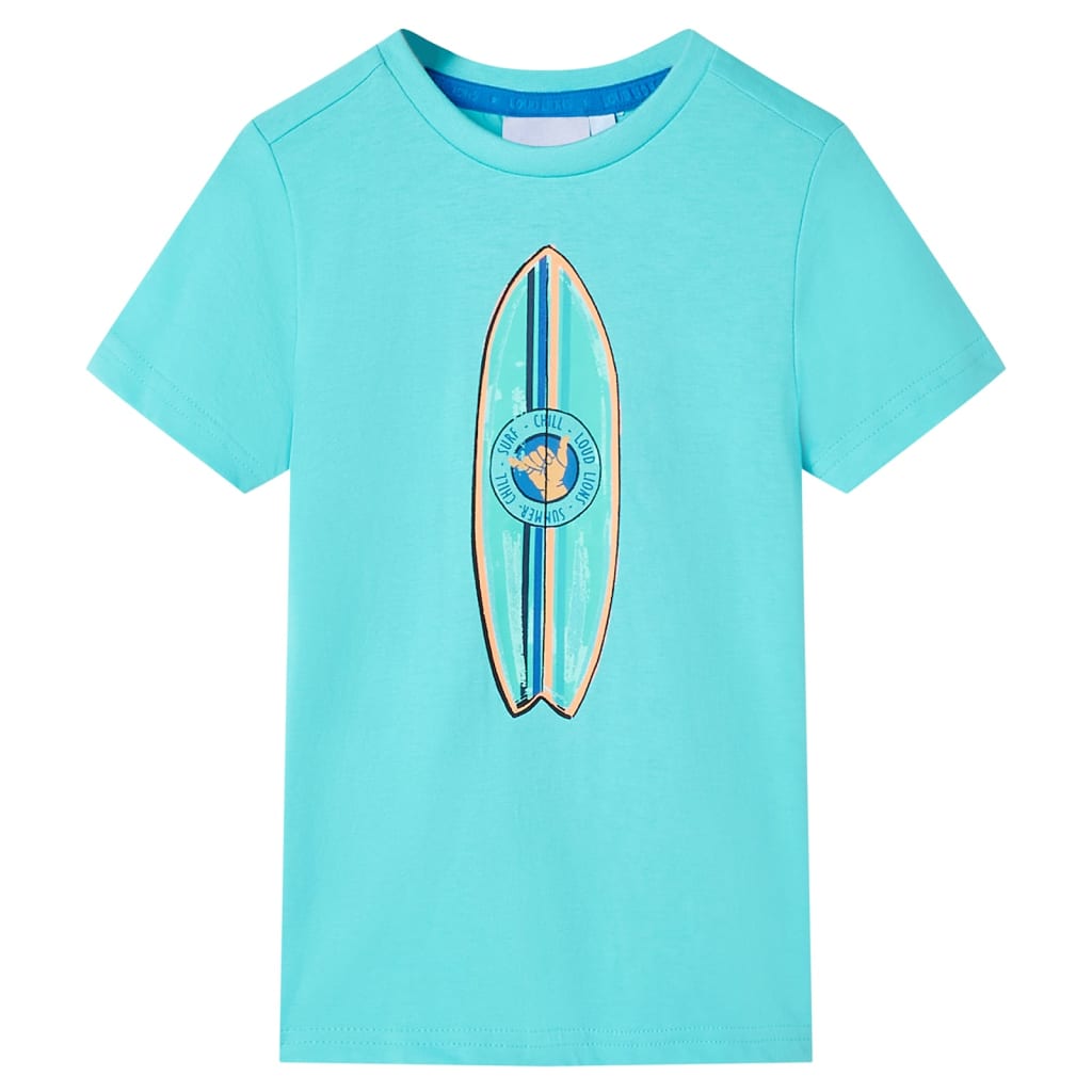 VidaXL Kindershirt mit kurzen Ärmeln 128 Meeresblau