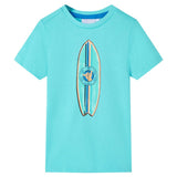 VidaXL Kindershirt mit kurzen Ärmeln 128 Meeresblau