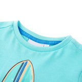 VidaXL Kindershirt mit kurzen Ärmeln 128 Meeresblau