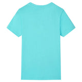 VidaXL Kindershirt mit kurzen Ärmeln 140 Meeresblau