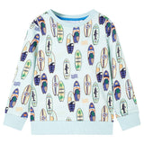 VidaXL Kinderpullover 128 gemischtes zartes Blau