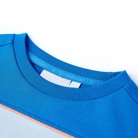 VidaXL Kinderpullover 128 leuchtendes Blau und Hellblau