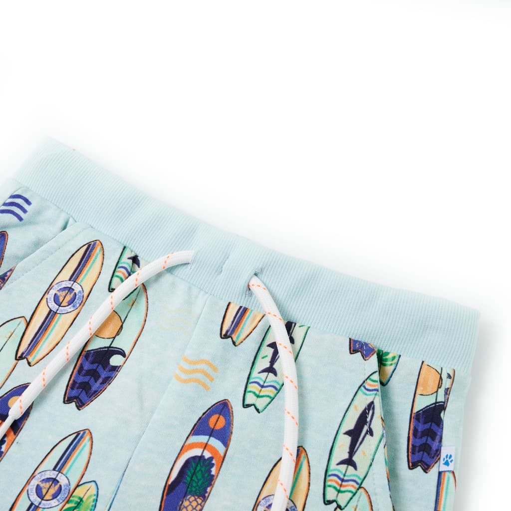 VidaXL Kindershorts mit Kordelzug 140 melange soft blue