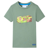 VidaXL Kindershirt mit kurzen Ärmeln 116 Khaki