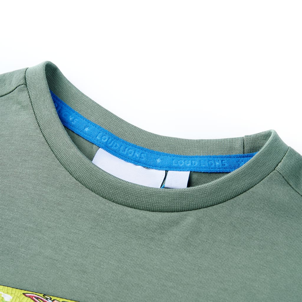 VidaXL Kindershirt mit kurzen Ärmeln 116 Khaki