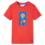 VidaXL Kindershirt mit kurzen Ärmeln 116 rot