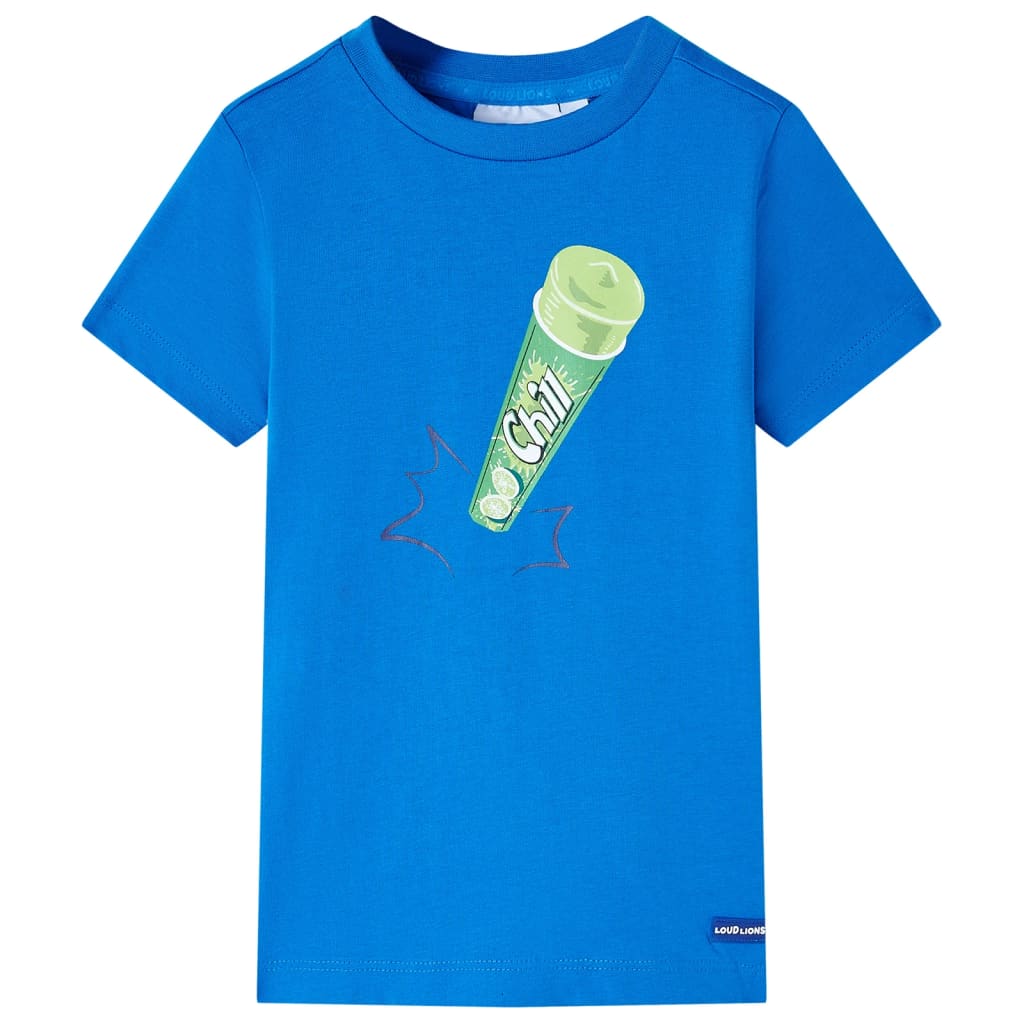 VidaXL Kindershirt 104 leuchtend blau