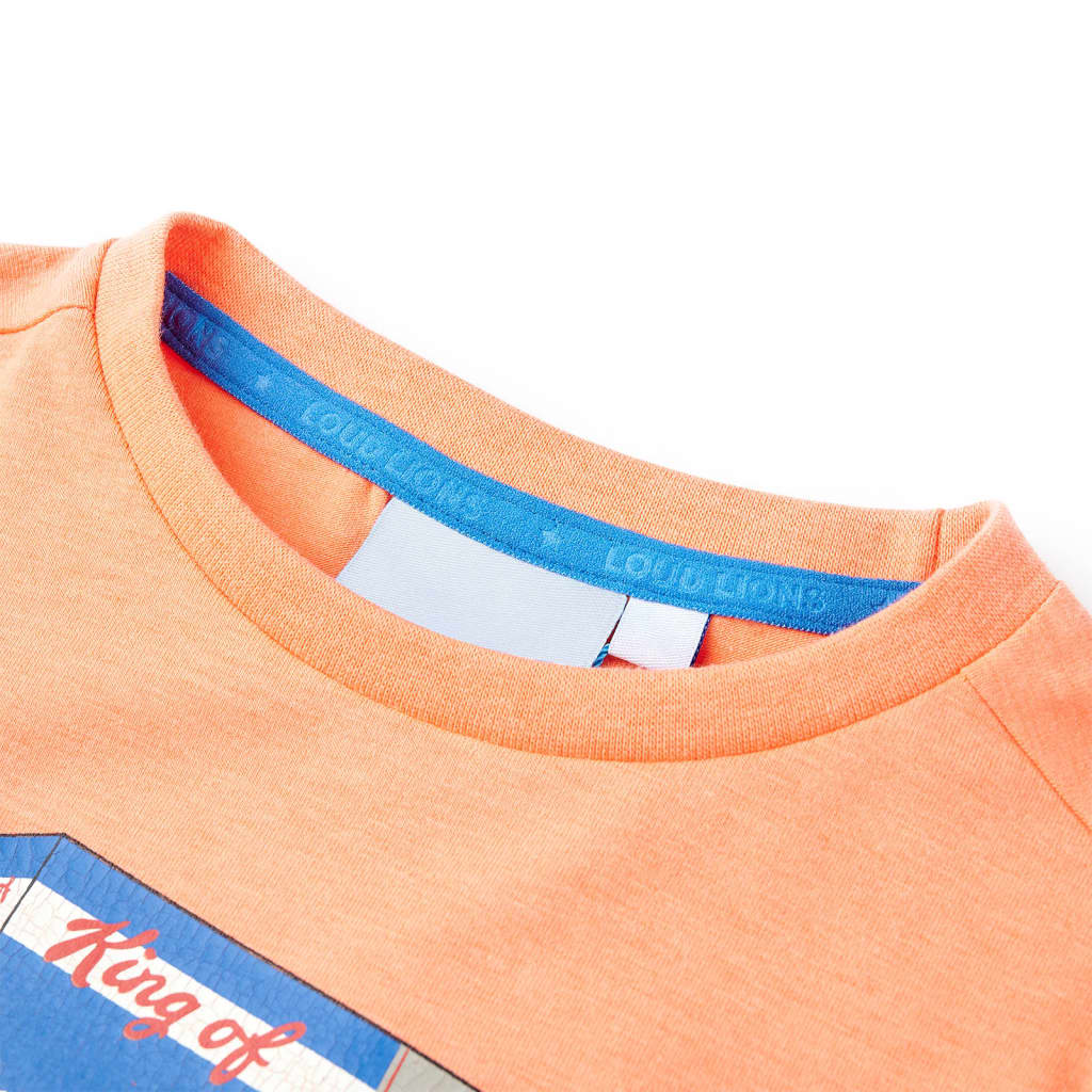 VidaXL Kindershirt mit kurzen Ärmeln 116 neonorange