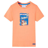 VidaXL Kindershirt mit kurzen Ärmeln 128 neonorange