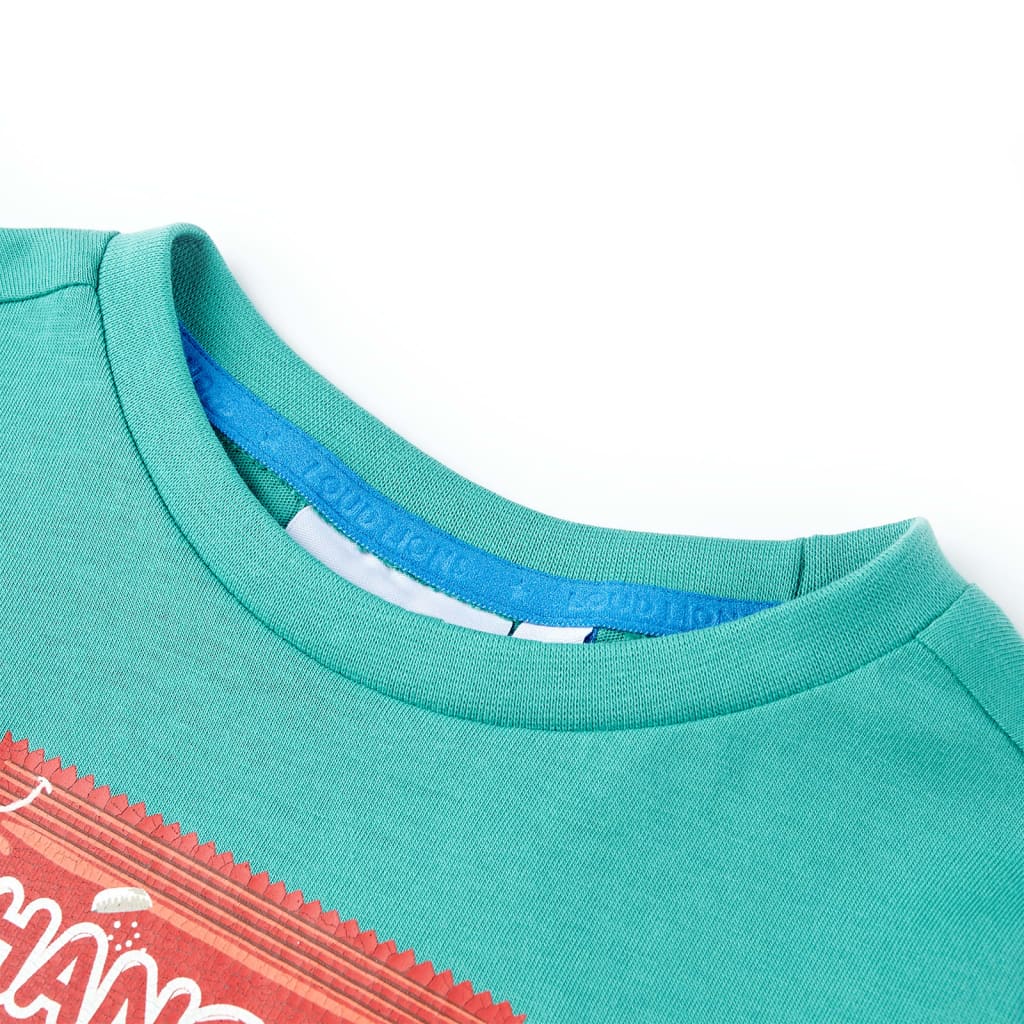 VidaXL Kindershirt mit kurzen Ärmeln 104 dunkles Mint