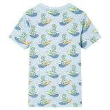 VidaXL Kinderpyjama mit kurzen Ärmeln 104 Hellblau