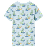 VidaXL Kinderpyjama mit kurzen Ärmeln 116 Hellblau