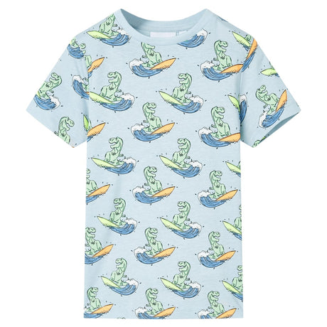 Vidaxl Kinderpyjama mit kurzen Ärmeln 128 Hellblau