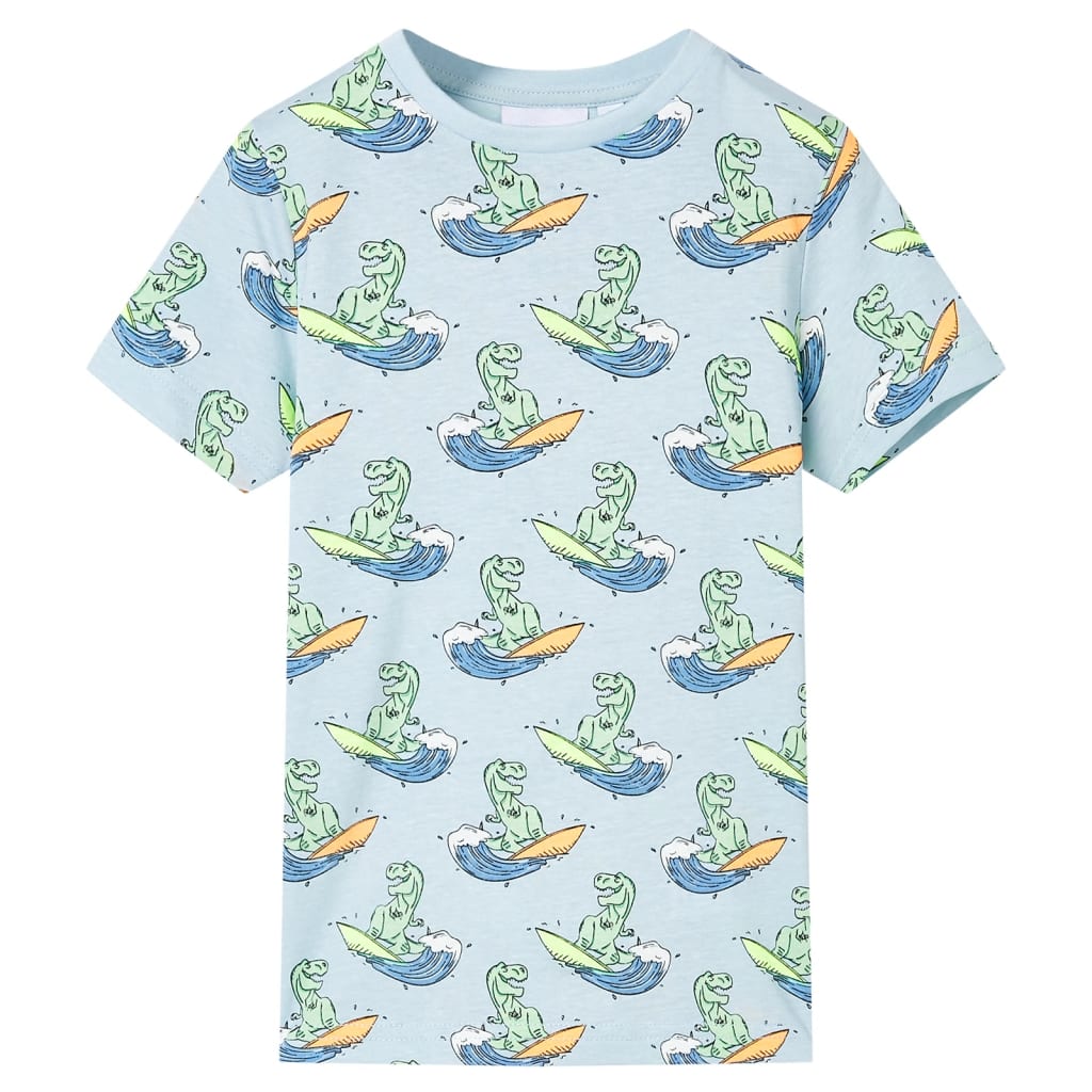 Vidaxl Kinderpyjama mit kurzen Ärmeln 140 Hellblau