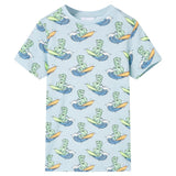 Vidaxl Kinderpyjama mit kurzen Ärmeln 140 Hellblau