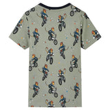 VidaXL Kinderpyjama mit kurzen Ärmeln 104 helles Khaki