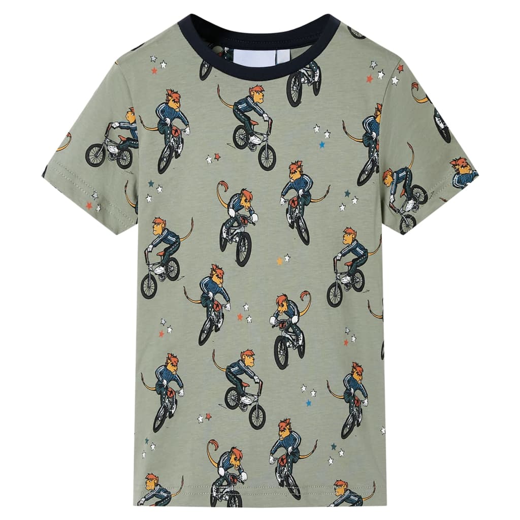 VidaXL Kinderpyjama mit kurzen Ärmeln 140 helles Khaki