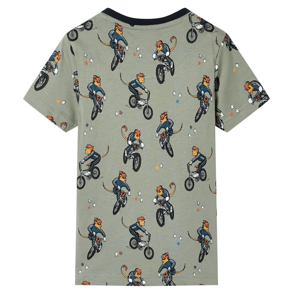 VidaXL Kinderpyjama mit kurzen Ärmeln 140 helles Khaki