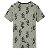 VidaXL Kinderpyjama mit kurzen Ärmeln 140 helles Khaki