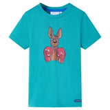VidaXL Kindershirt mit kurzen Ärmeln 116 dunkles Mint