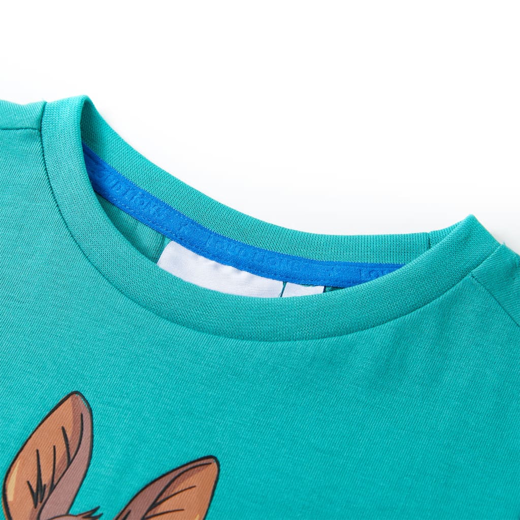 VidaXL Kindershirt mit kurzen Ärmeln 116 dunkles Mint
