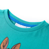 VidaXL Kindershirt mit kurzen Ärmeln 128 dunkles Mint