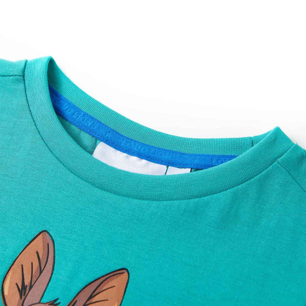 VidaXL Kindershirt mit kurzen Ärmeln 140 dunkles Mint