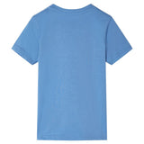 VidaXL Kindershirt mit kurzen Ärmeln 92 Mittelblau