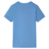 VidaXL Kindershirt mit kurzen Ärmeln 104 Mittelblau